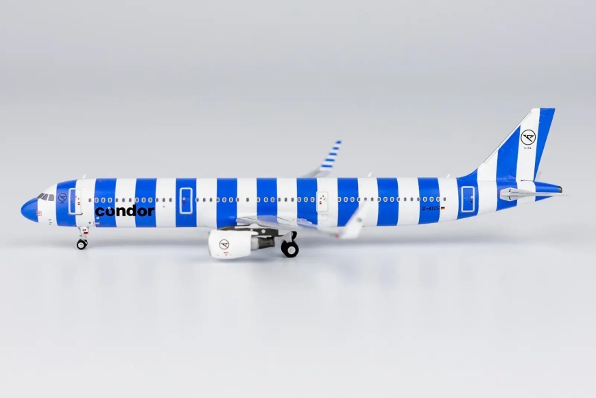 NG Models 13041 - Airbus A321-200/w Condor "Sea" Blue Stripes Livery D-ATCF - 1/400