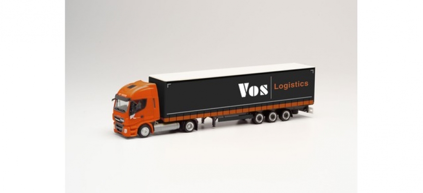 Herpa 312110 - Iveco Stralis NP Lowliner-Sattelzug "VOS Logistics" (Niederlande/Oss)
