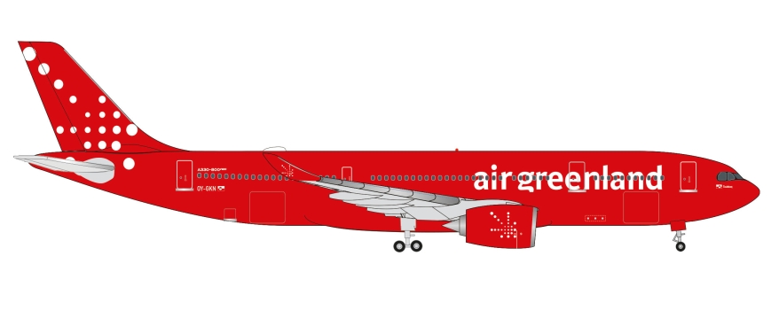 Herpa 536967 - Air Greenland Airbus A330-800neo - OY-GKN "Tuukkaq" - 1:500