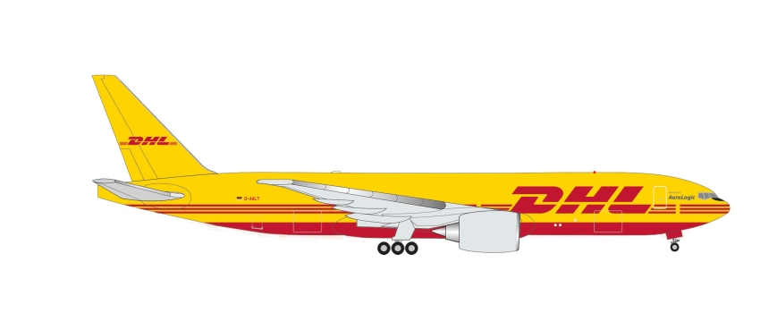 Herpa 537032 - DHL Aviation/Aerologic Boeing 777F – D-AALT - 1:500