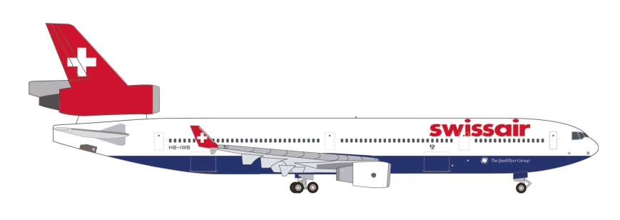 Herpa 537087 - Swissair McDonnell Douglas MD-11 "Qualiflyer" – HB-IWB "Graubünden" - 1:500