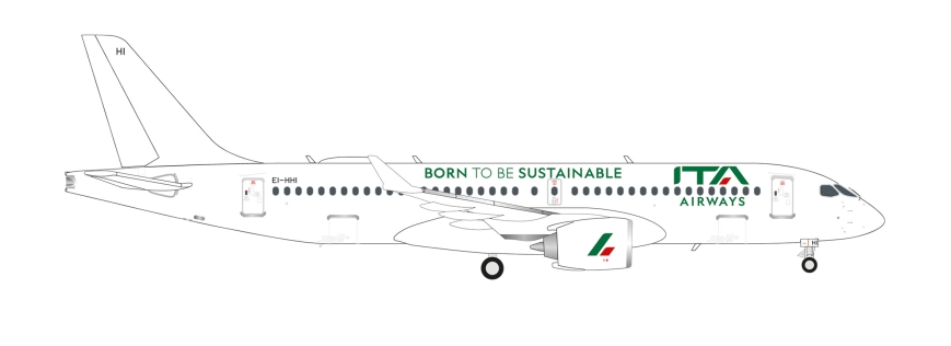 Herpa 572705 - ITA Airways Airbus A220-300 “Born to be Sustainable” – EI-HHJ - 1:200