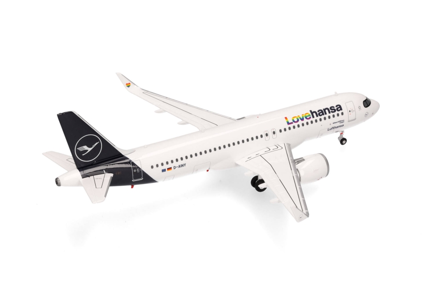 Herpa 572743 - Lufthansa Airbus A320neo “Lovehansa” – D-AINY “Lingen” - 1:200