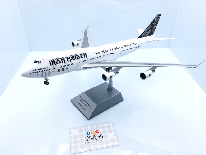 Herpa 571609 - Iron Maiden (Air Atlanta Icelandic) Boeing 747-400 “Ed Force One” - The Book of Souls World Tour 2016 – TF-AAK - 1:200