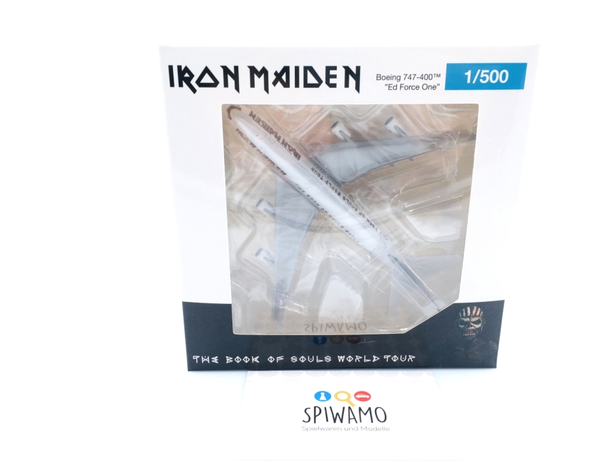 Herpa 535564 - Iron Maiden (Air Atlanta Icelandic) Boeing 747-400 “Ed Force One” - The Book of Souls World Tour 2016 - TF-AAK - 1:500