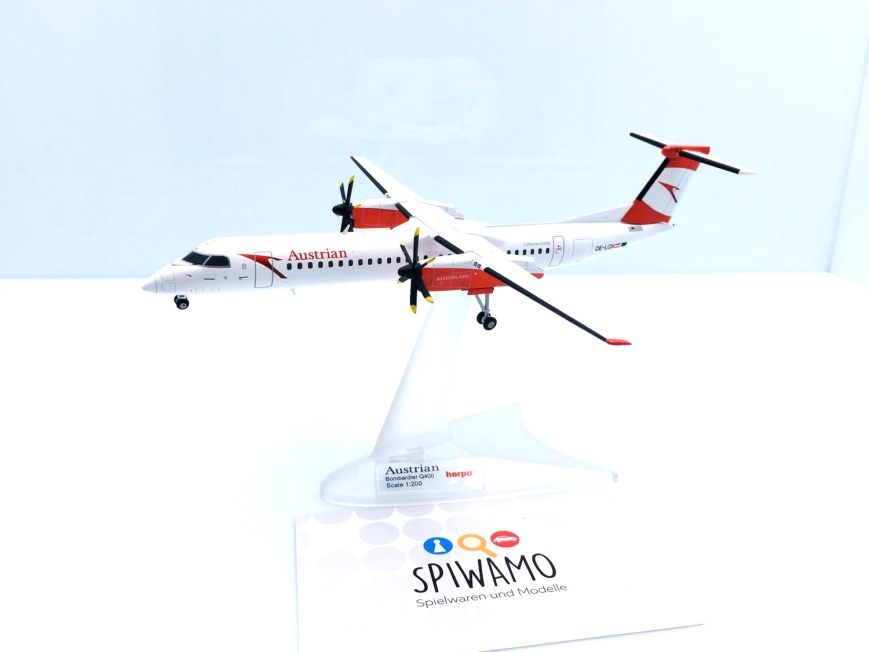 Herpa 571975 - Austrian Airlines Bombardier Q400 (new colors) – OE-LGN “Gmunden”