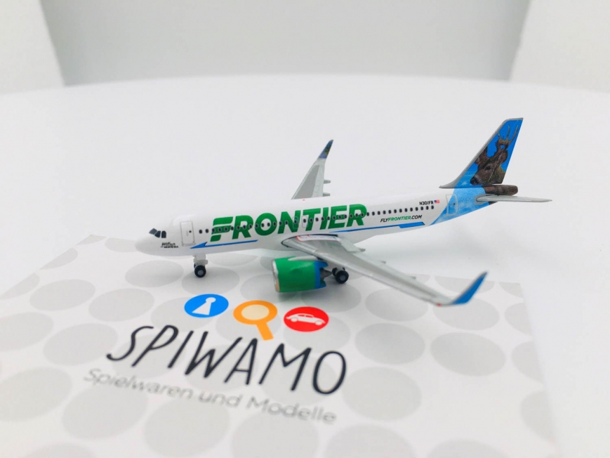 Herpa 534833 - Frontier Airlines Airbus A320neo - N301FR "Wilbur the Whitetail"