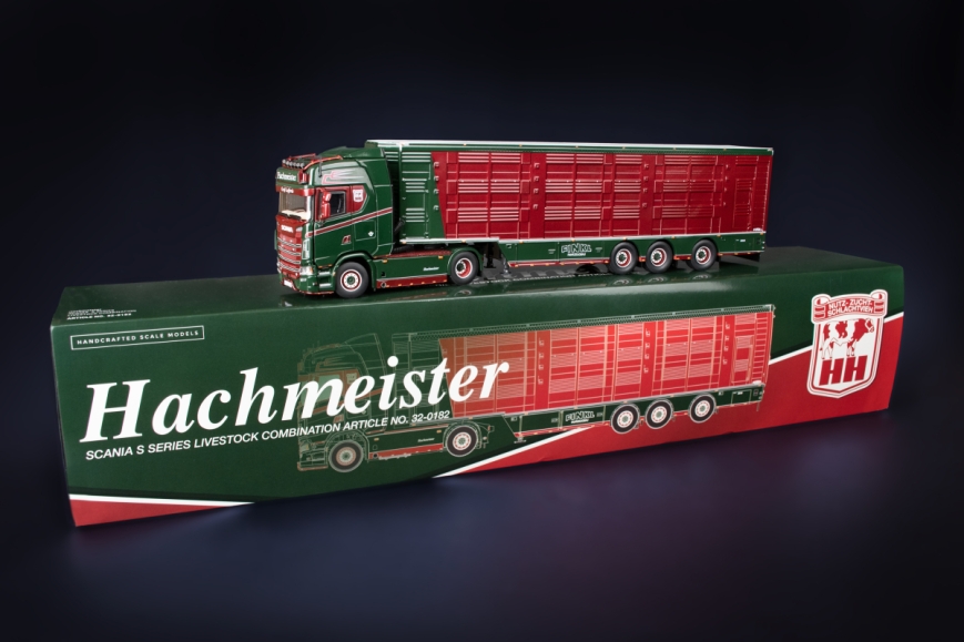 IMC 32-0182 - Scania CS20H 4x2 mit Viehauflieger - Hachmeister - 1:50