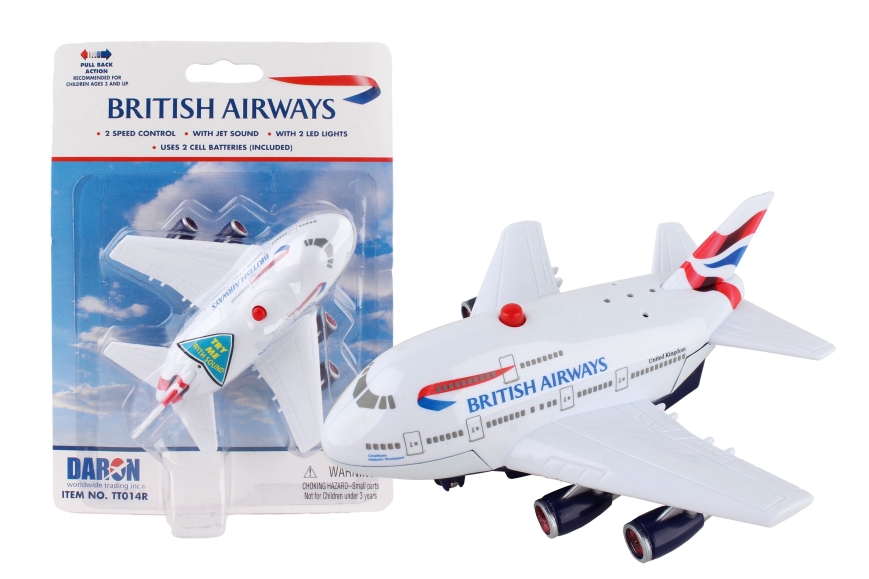 Limox Toys TT014 - British Airways Pullback Plane mit Licht & Sound