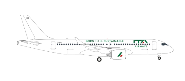 Herpa 536875 - ITA Airways Airbus A220-300 “Born to be Sustainable” – EI-HHJ - 1:500