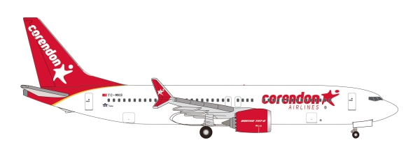 Herpa 537124 - Corendon Airlines Boeing 737 Max 8 – TC-MKS - 1:500
