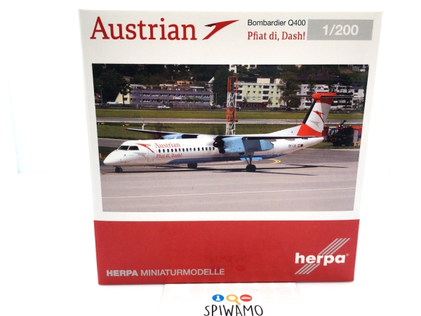 Herpa 571968 - Austrian Airlines Bombardier Q400 “Pfiat Di, Dash!” – OE-LGI “Eisenstadt”