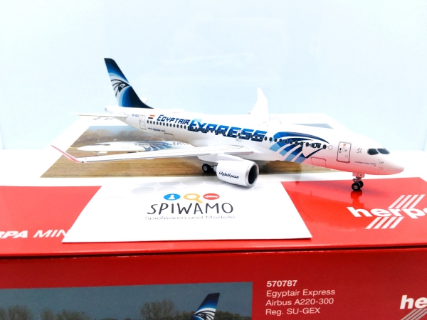 Herpa 570787 - Egyptair Express Airbus A220-300