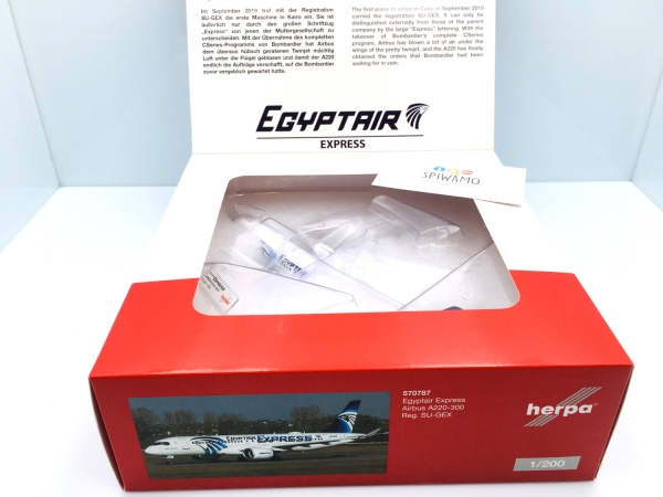 Herpa 570787 - Egyptair Express Airbus A220-300