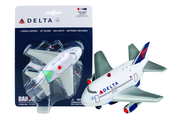 Limox Toys TT153 - Delta Airlines Pullback Plane mit Licht & Sound