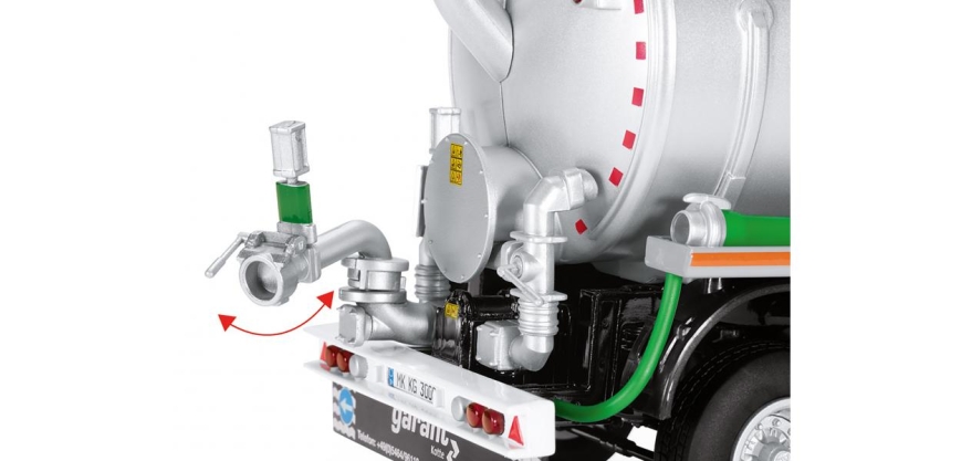 Wiking 077654 - Kotte Tanksattelauflieger garant TSA 30.000 - schwarz - 1:32