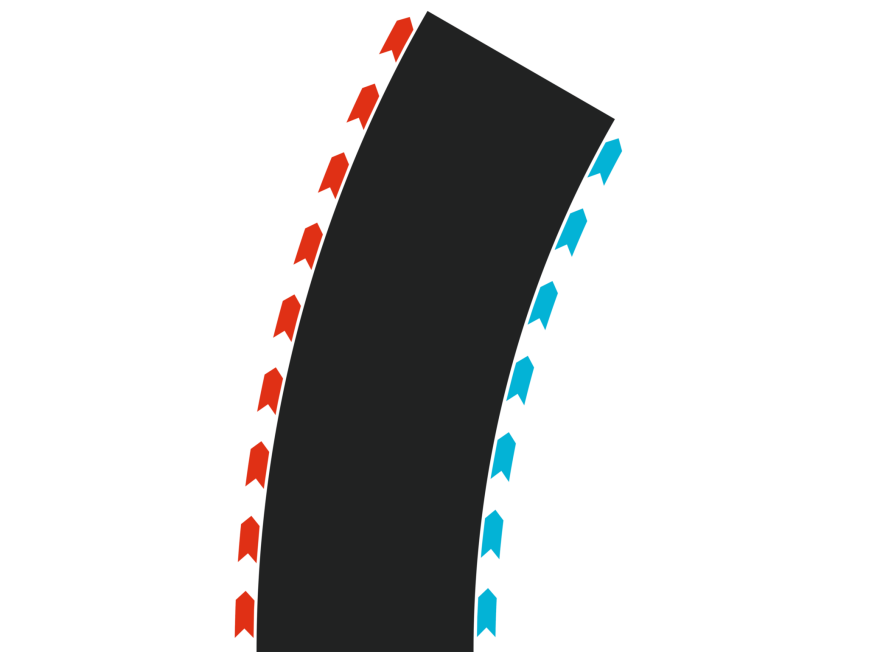 Carrera Hybrid 50052004 - Kurven Radius 2 30° (2x Links, 2x Rechts)