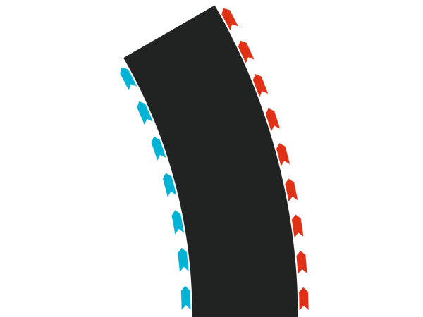 Carrera Hybrid 50052004 - Kurven Radius 2 30° (2x Links, 2x Rechts)