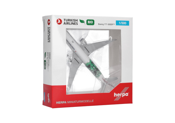 Herpa 538442 - Turkish Airlines Boeing 777-300ER "Bio Fuel" - TC-LJH - 1:500