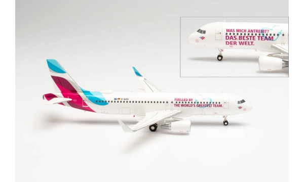 Herpa 571838 - Eurowings Airbus A320 “Teamflieger” - D-AIZS
