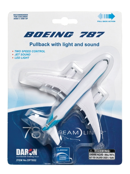 Limox Toys DP7852 - Boeing 787 Pullback Plane mit Licht & Sound