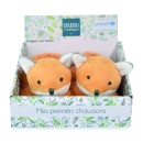 Doudou DC4002 - Unicef Füsslinge mit Rassel Fuchs 0-6M
